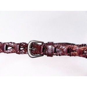 Capezio Brown Leather Belt Adjustable Buckle Boho Hippie Women's ML